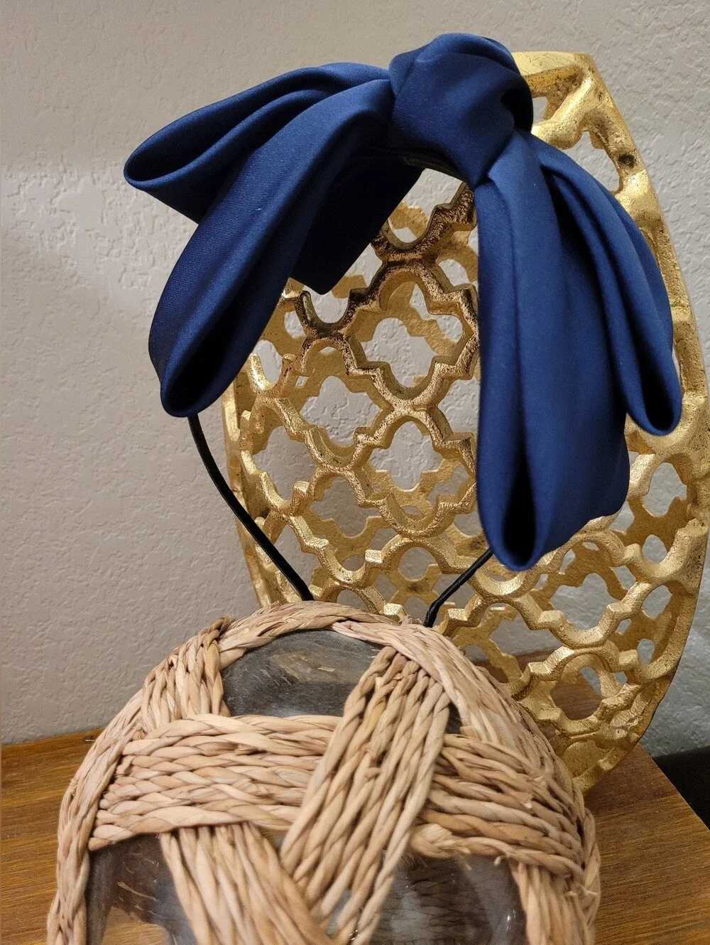 Free People Navy Bow Headband